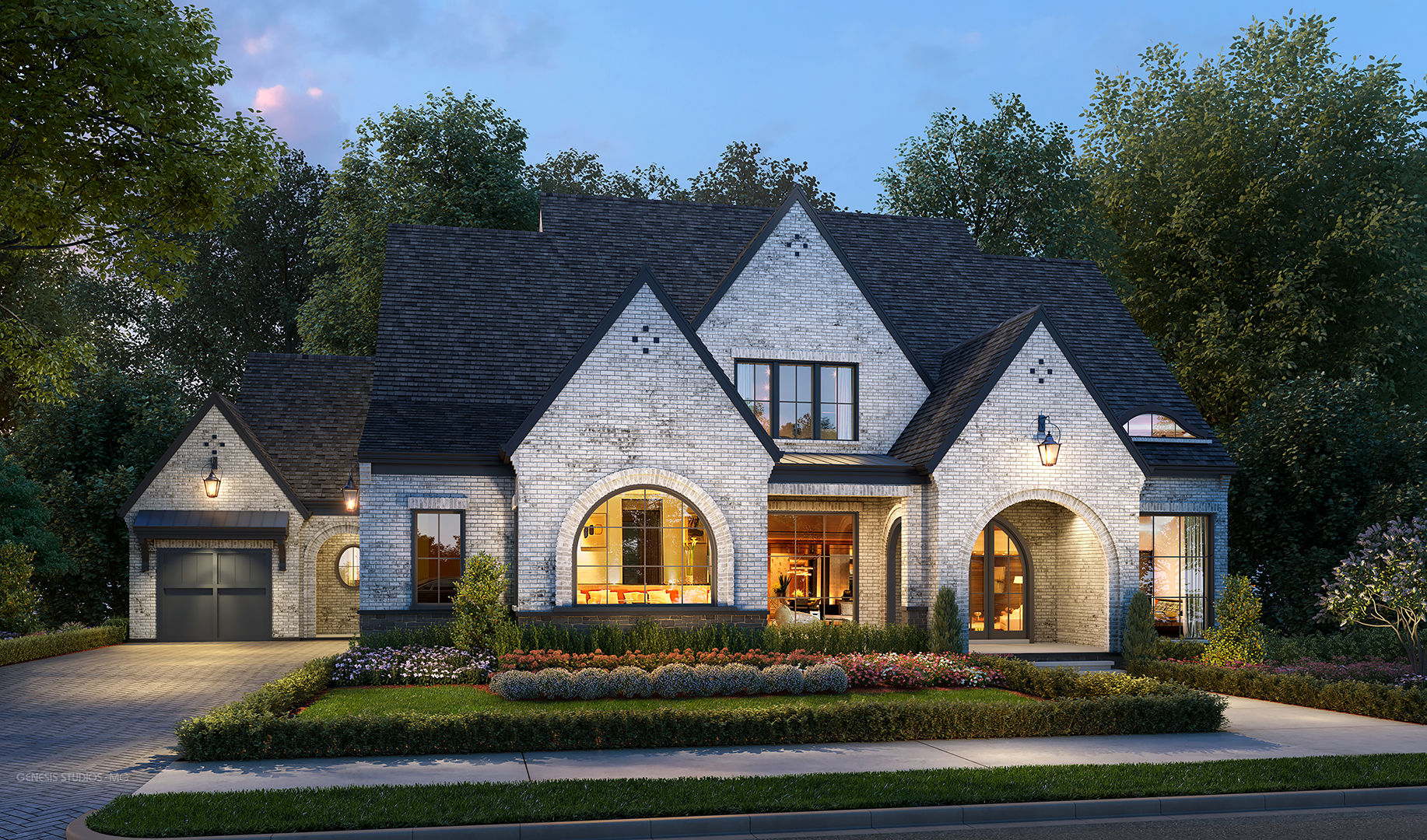 Photorealistic custom home rendering for Central Florida builders #1