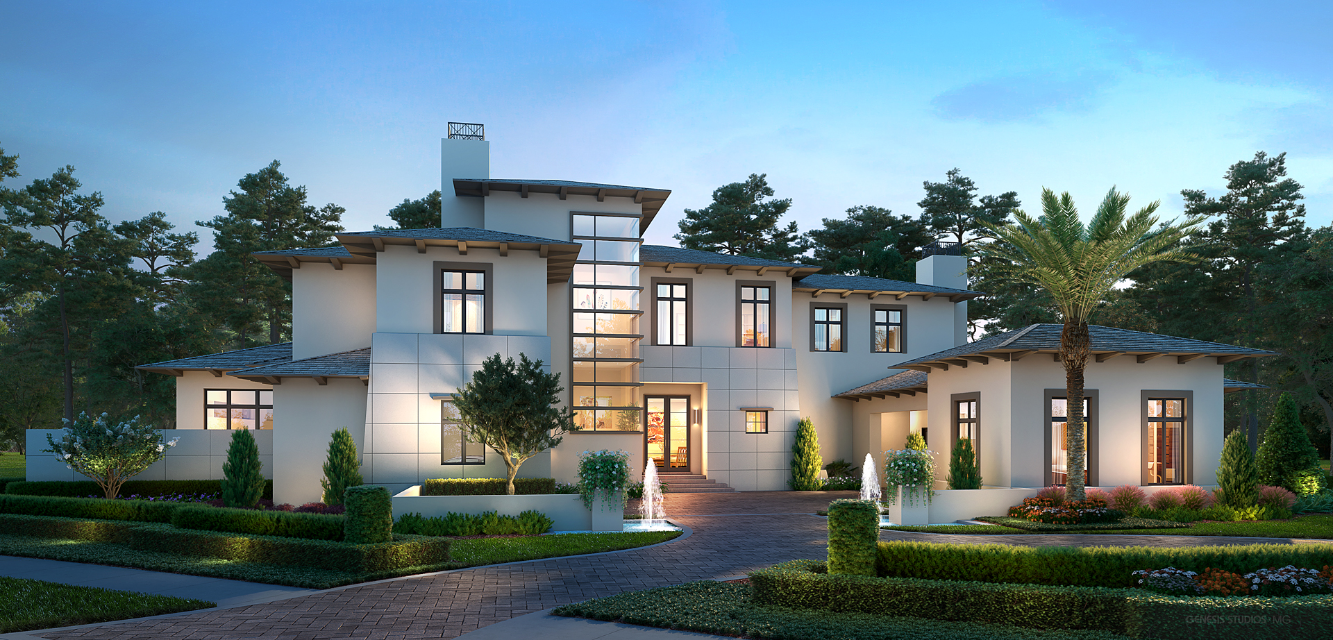 Photorealistic custom home rendering for Central Florida builders #2